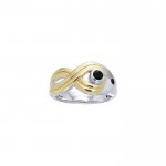 Black Magic Twisted Silver & Gold Ring