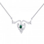A timeless representation in threefolds ~ Sterling Silver Celtic Triquetra Necklace Jewelry with Gemstones