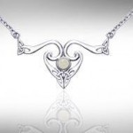 A timeless representation in threefolds ~ Sterling Silver Celtic Triquetra Necklace Jewelry with Gemstones