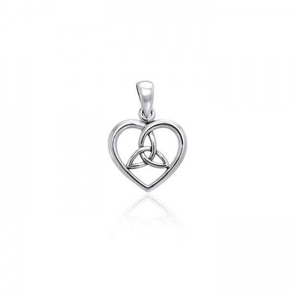 Celtic Trinity Heart Silver Pendant