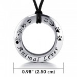 Animal Lover Silver Pendant and Cord Set