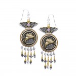 Silver and Gold Pegasus Earrings