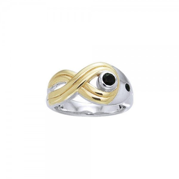 Bague Black Magic Twisted Silver & Gold