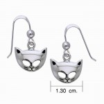 Eternal companion ~ Sterling Silver Cat Mask Hook Earrings