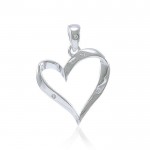Elegant Heart Silver Pendant