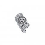 Triquetra with Celtic Accented Silver Bead