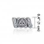 Triquetra with Celtic Accented Silver Bead