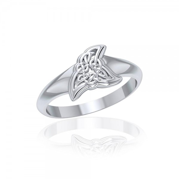 Celtic Shark Fin Silver Ring