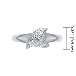 Celtic Shark Fin Silver Ring