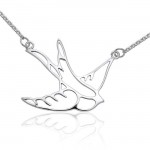 Bird Filigree Silver Necklace