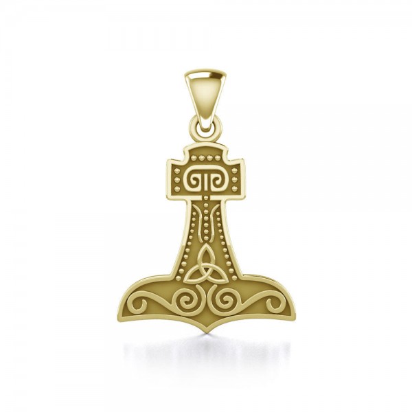 Thors Hammer Solid Gold Pendant