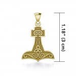 Thors Hammer Solid Gold Pendant