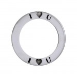 I Love You Sterling Silver Ring Pendant