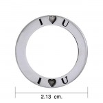 I Love You Sterling Silver Ring Pendant