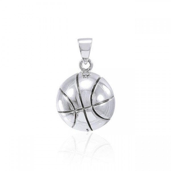 Basketball Silver Pendant