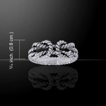 Rope Bend Knot Ring