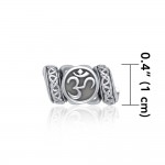 Om Symbol with Celtic Accented Silver Bead