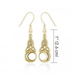 Celtic Triquetra Solid Gold Earrings