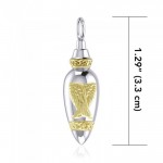 Pendentif de bouteille Celtic Angel Wing Silver and Gold