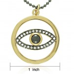 Silver and Gold Magic Eye Pendant and Chain Set