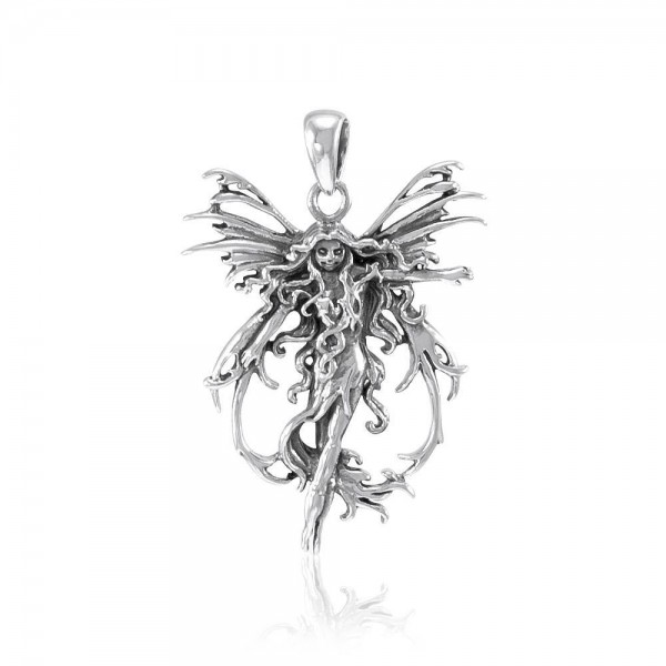 Amy Brown Sterling Silver Fire Element Fairy Jewelry Pendant
