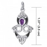 A first-rate lifetime tradition ~ Sterling Silver Celtic Triquetra Pendant Jewelry with Gemstones