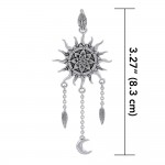 Bijoux pendentifs Sun Moon en argent sterling