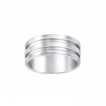 Grooved Silver Wedding Ring
