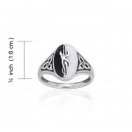 Yin Yang Signet Silver Ring