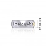 I made a wish and you came true Empower Word Silver and Gold Ring