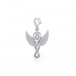 Angel Goddess Silver Clip Charm