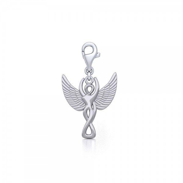 Angel Goddess Silver Clip Charm