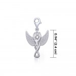 Angel Goddess Silver Clip Charme