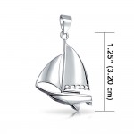 Enjoy sailing ~ Sterling Silver Sailboat Pendant Jewelry