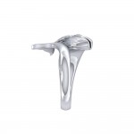 Fantastique Bull Whale Silver Ring