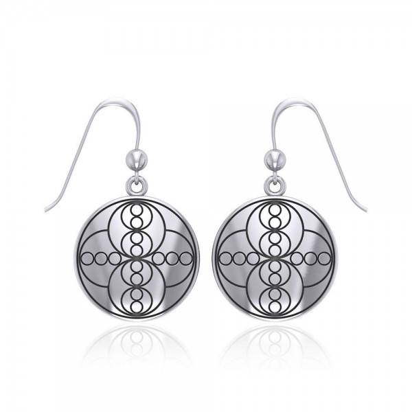Mandala Energy Silver Earrings