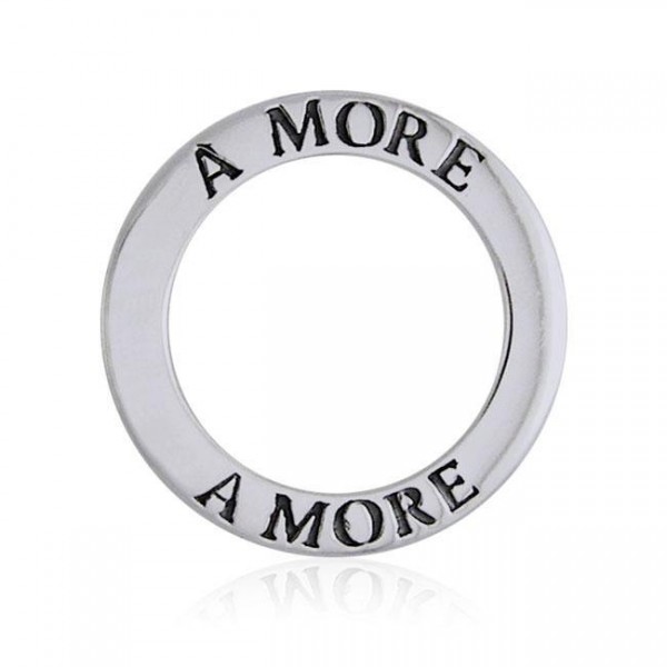 A More Love Silver Ring Pendant