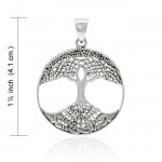 The Tree of Life in its Never-ending journey ~ Sterling Silver Jewelry Pendant