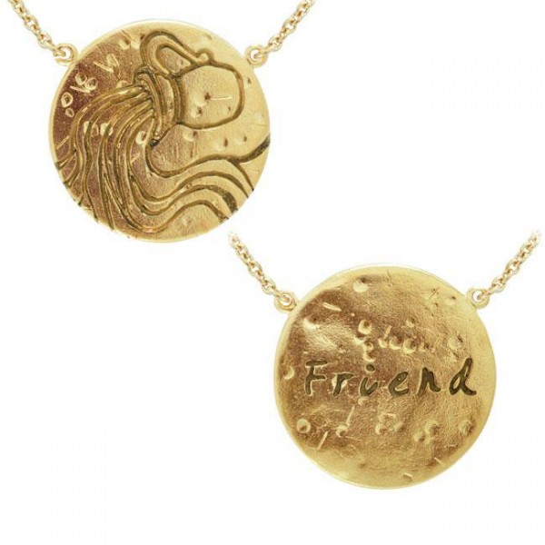 Aquarius Astrology Vermeil Necklace By Amy Zerner
