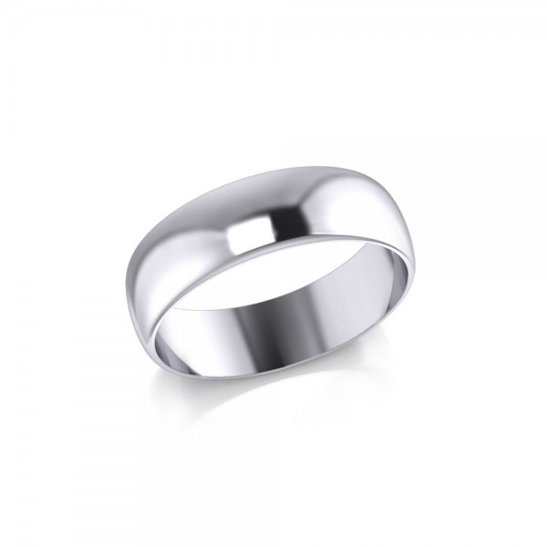 Elegance Silver Wedding Band Ring