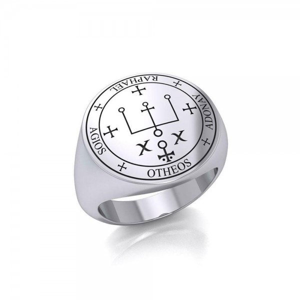 Sigil of the Archangel Raphael Sterling Silver Ring