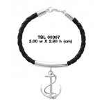 Anchor Silver Charm Nylon Bracelet