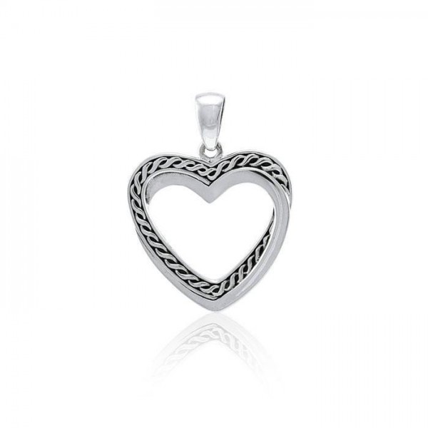 Celtic Heart Silver Pendant