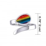 Rainbow Pride LGBTQ Sterling Silver Ring