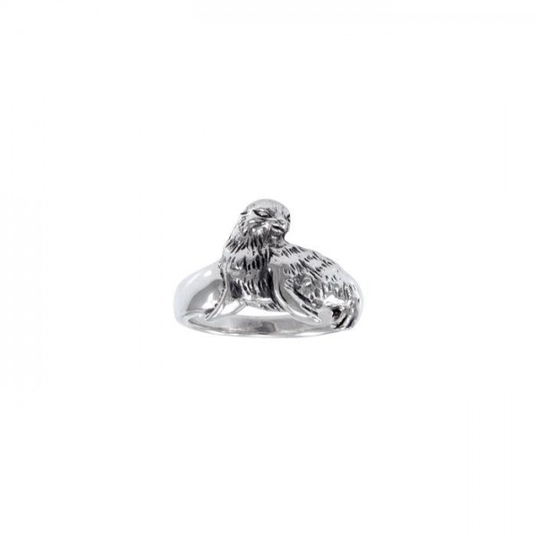 Sea Lion Sterling Silver Ring