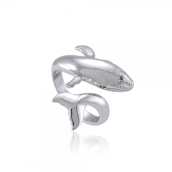 Graceful Mike Whale Silver Ring