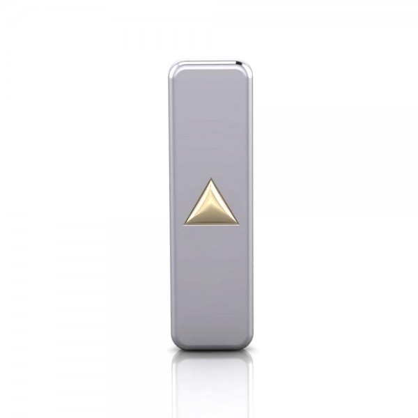 Enhance the power of three ~ Sterling Silver Power Triangle Pendant Jewelry in 14k Gold Accent