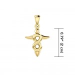 Infinity Angel Solid Gold Pendant