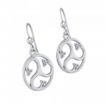 Find your spirituality within ~ Sterling Silver Celtic Triquetra Dangle Earrings Jewelry