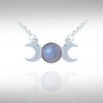 Blue Moon Silver Necklace
